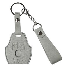 오시에나 자동차 가죽 스마트 차키케이스 스프링 키홀더, 그레이, 벤츠A타입