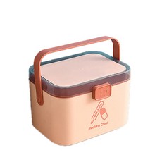 한별나라 가정용 대용량 휴대용 구급상자 핑크 소, 1개