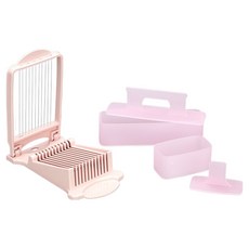 doble I Love House 臘腸海苔飯捲製作器 切片器 + 小模具 + 大模具組合, 粉紅色, 1套