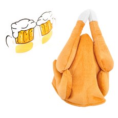 파티쇼 치킨통닭모자 + 맥주잔안경 세트, 혼합 색상, 1세트