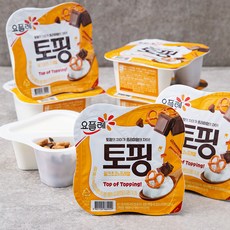 요플레 토핑 밀크 초코 & 프레첼 요거트, 121g, 12개입, 1세트