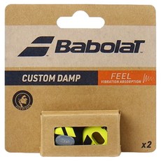 바볼랏 커스텀 테니스 탬프너 2p, 블랙 + 옐로우, 1개