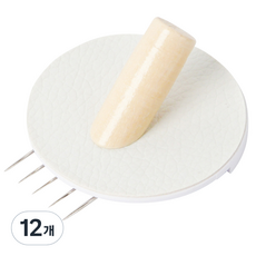 모노플랫 원목 똑또기핀 원형 1구 벽지핀 3p, 혼합색상, 12개