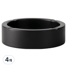 로프트마켓 스텐 깔끔 심플 재떨이 12cm, 블랙, 4개