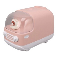 CStar 小熊巴士加溼器附小夜燈 1800mAh大容量 350ml大水箱, 粉白藍