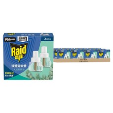 Raid 雷達 薄型液體電蚊香補充瓶 尤加利 2瓶, 82ml, 12盒