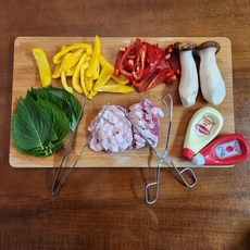 비로르 304 스텐 핀셋 주방 집게 + 삼각 가위 고기 요리 집게, 1세트