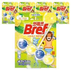 Bref 妙力 MeTime懸掛式馬桶清潔球 柑橘檸檬香, 50克, 5個