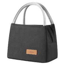 ZOOLO 옥스퍼드 보냉백 도시락 피크닉 보온 보냉가방, 블랙, 1개