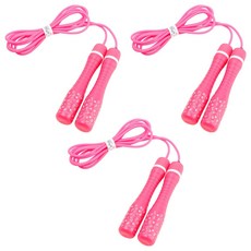 Ksy 加長版兒童跳繩 SY-004 PVC材質 可調節, 240cm, 粉色, 3條