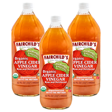 FAIRCHILD'S 費爾先生 有機蘋果醋, 946ml, 3瓶