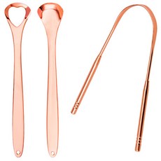不銹鋼刮舌器玫瑰金 3 件套, 1個