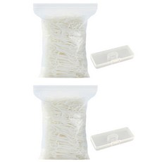 智慧牙線棒 白色 G7205 1000入+收納盒 7.6*2.3cm組合, 2套