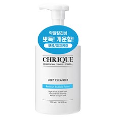 chrique Refresh泡沫深層潔顏慕斯, 1瓶, 500ml