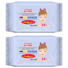 Dr.Morita 森田藥粧 台灣公司貨 保濕深層卸妝棉, 48片, 2包