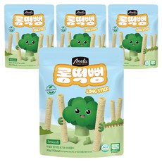 아넬라 유기농 롱떡뻥 브로콜리 롱스틱, 브로콜리맛, 30g, 4개
