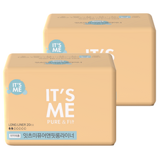 잇츠미 퓨어앤핏 팬티라이너, 롱, 20개입, 2개