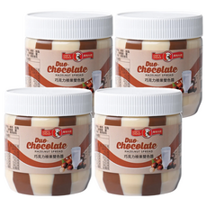 CHEF'S CHOICE 美味大師 巧克力風味榛果雙色醬 多種用途 添加榛果香料 適合搭配各式甜點, 350g, 4罐