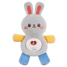 PLAYFUL TOYS 頑玩具 兔子聲光玩偶, 1個, 灰色