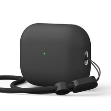 elago AirPods Pro 3 Liquid Hybrid 掛繩保護殼, 1個, 單一商品, 黑色