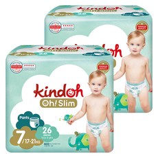kindoh Oh! Slim優質超薄褲型尿布, 第7階段, 52片