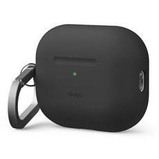 elago AirPods Pro 3 矽膠掛繩保護殼, 1個, 單一商品, 黑色