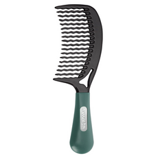 Wessen 橡膠握柄波浪梳, 1個, 綠色