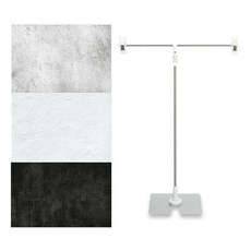 DAEHAN 小物拍攝圖案雙面背景紙3款 + T字支架組, 1套, 水泥(背景紙)