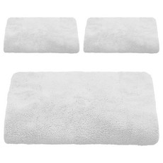 World Clean Bobo 超細纖維毛巾, 白色, 1入, 3個