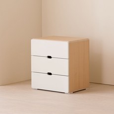 제이디퍼니처 로미 3단 서랍장, 메이플화이트