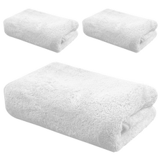 World Clean Greslin 超細纖維毛巾 珊瑚色, 白色, 1入, 3個