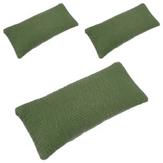 베고자니 순면 줄누빔 메밀 베개, 워시드 올리브, 3개