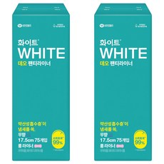 화이트 데오 팬티라이너, 롱, 75개입, 2개