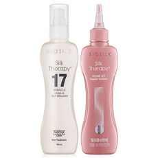 BIOSILK Silk Therapy 絲洛比 奇蹟護髮乳 150ml+豐盈安瓶護髮素組 150ml, 1組