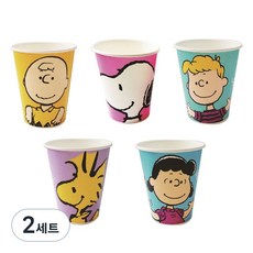 피너츠 칼라 종이컵 270ml, 100개입, 2세트