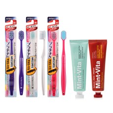 EBiSU 惠百施 Platinum Care 牙刷隨機配送 3p+原裝薄荷維他牙膏 120g+強力薄荷維他牙膏 120g 套組, 120g, 1組