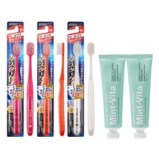 EBiSU 惠百施 Master Care 牙刷隨機發貨 3p+原裝薄荷維他牙膏 120g 2p 套組, 1套