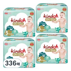 kindoh Oh! Slim優質超薄褲型尿布, 第5階段, 336片