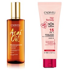 CADIVEU Acai 髮油 220ml + Remedy SOS 頭髮精華 150ml 套組 JHK_903, 1套