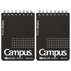 KOKUYO Campus 大人A7線圈方格筆記本 5mm方格 50枚, M364S5-D, 2本