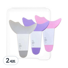 Nillo 3合1 睫毛膏 眼線 眼妝輔助器 3入, 粉紅色, 紫色, 透明, 2套