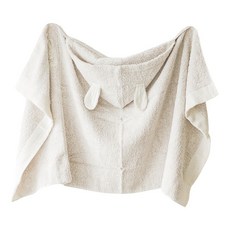 kontex 今治無撚兔子連帽毛巾, 象牙白, 1條