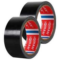 iQIHAN 다다 고점도 강력 면 테이프 50mm x 20m, 검정색, 2개