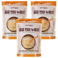 Gomgom Rice 糙米鍋巴 韓國糙米製成 香酥美味 口感酥脆 夾鏈袋包裝 方便保存, 500g, 3包