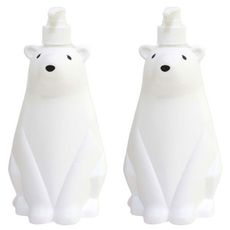 UNIQUE HOUSE HOME DECO 北極熊廚房洗劑分裝瓶 洗髮精補充瓶 950ml, 2個, 混合顏色