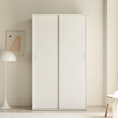 스칸디아 모어빅 키큰 행거형 슬라이딩 옷장 1200 방문설치, 화이트