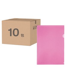 DaTaBanK 三田文具 A4 透明 L 型文件夾 E310 31*22cm 聚丙烯材質, 紅色, 10包