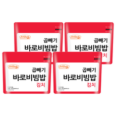이지밥 곱빼기 즉석 바로비빔밥 김치, 257g, 4개