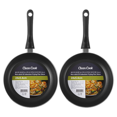 클린쿡 테프론 논스틱 IH 인덕션 프라이팬, 24cm, 2개