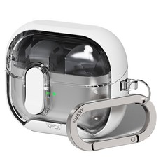 NUART Galaxy Buds3 / Buds3 Pro 相容 MagSafe 磁吸支架鎖定防撞保護殼, 1個, 單一商品, 白色